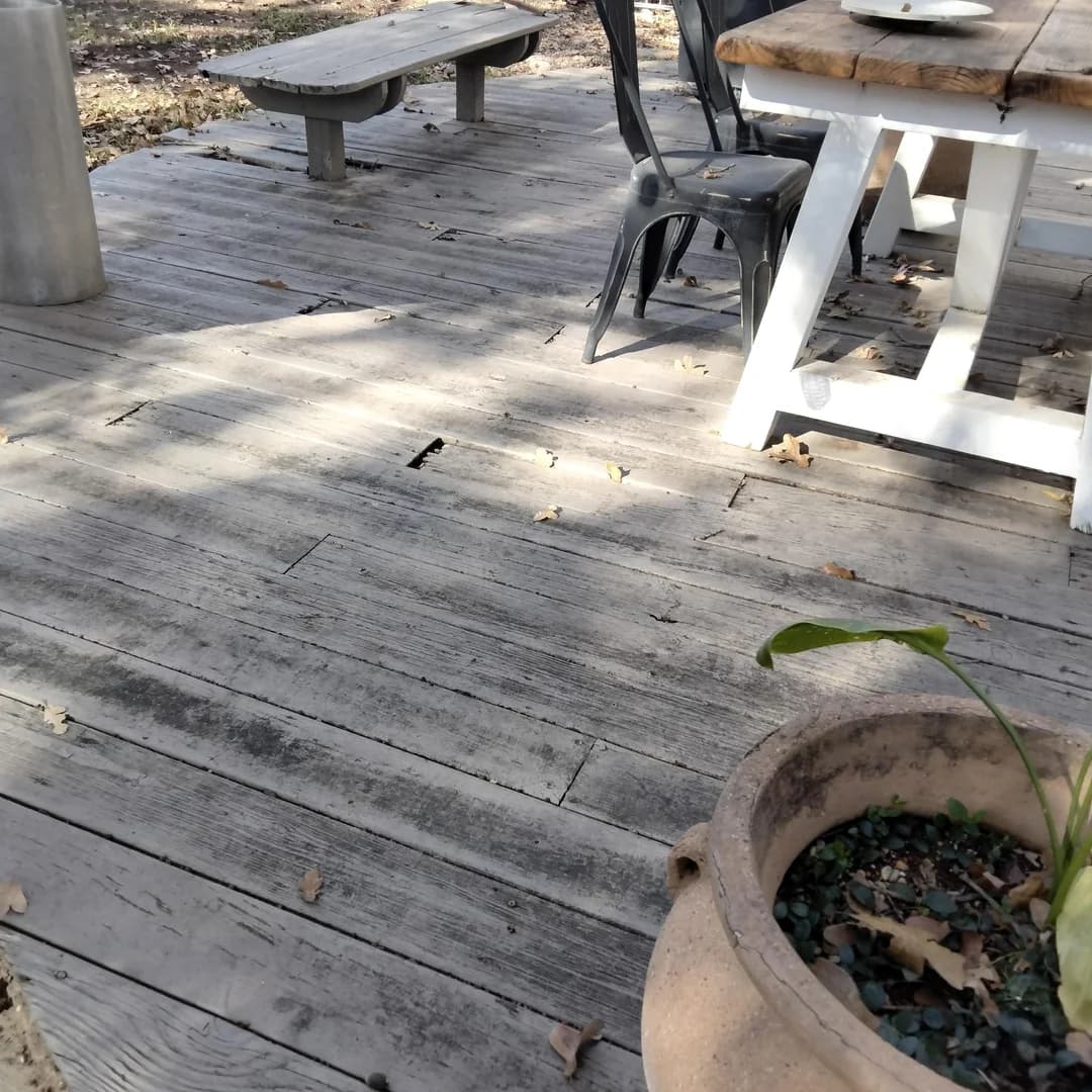 Deck requiring restoration