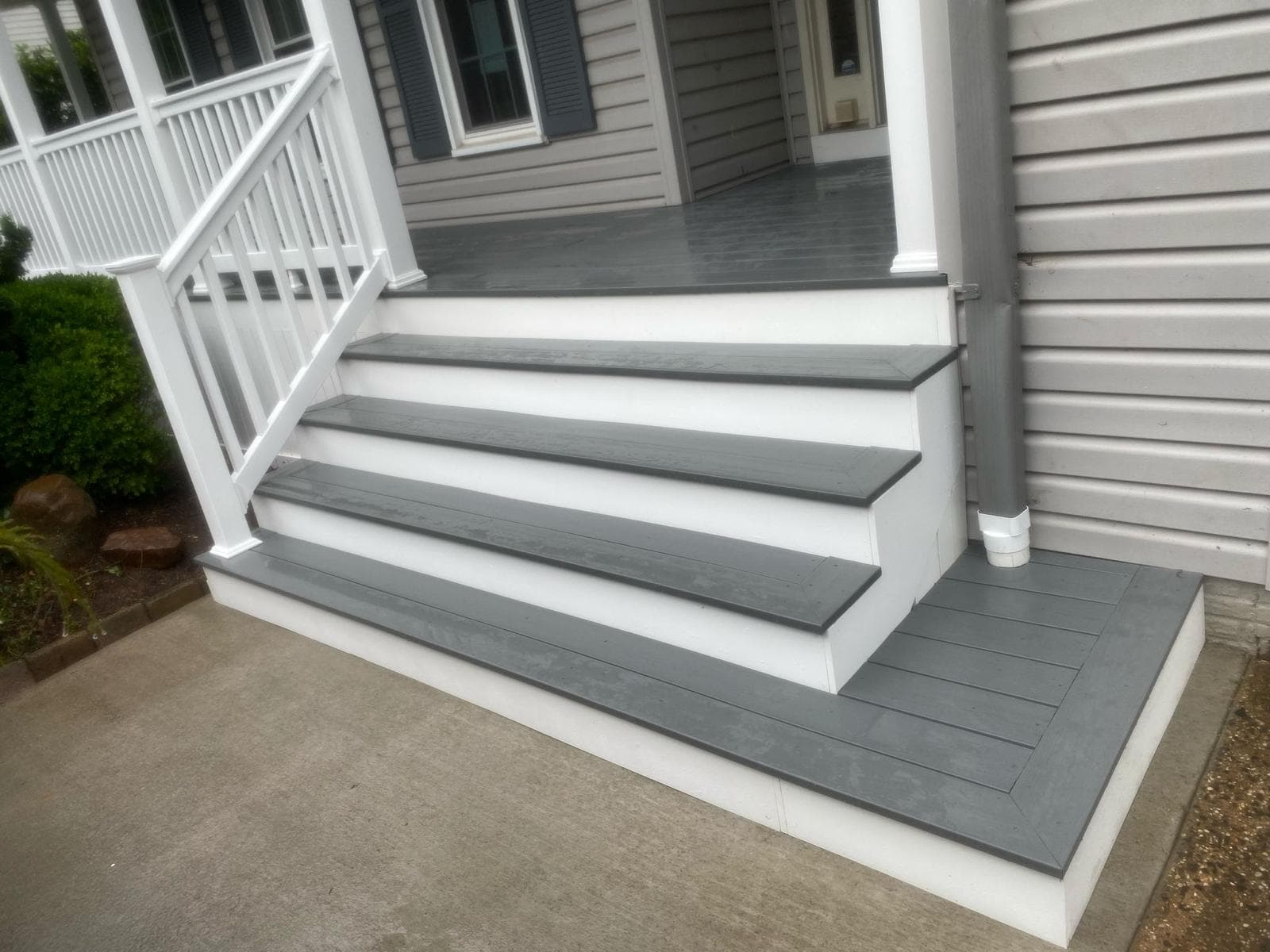 Structural deck framing and footing detail for Fairfax County permit inspection