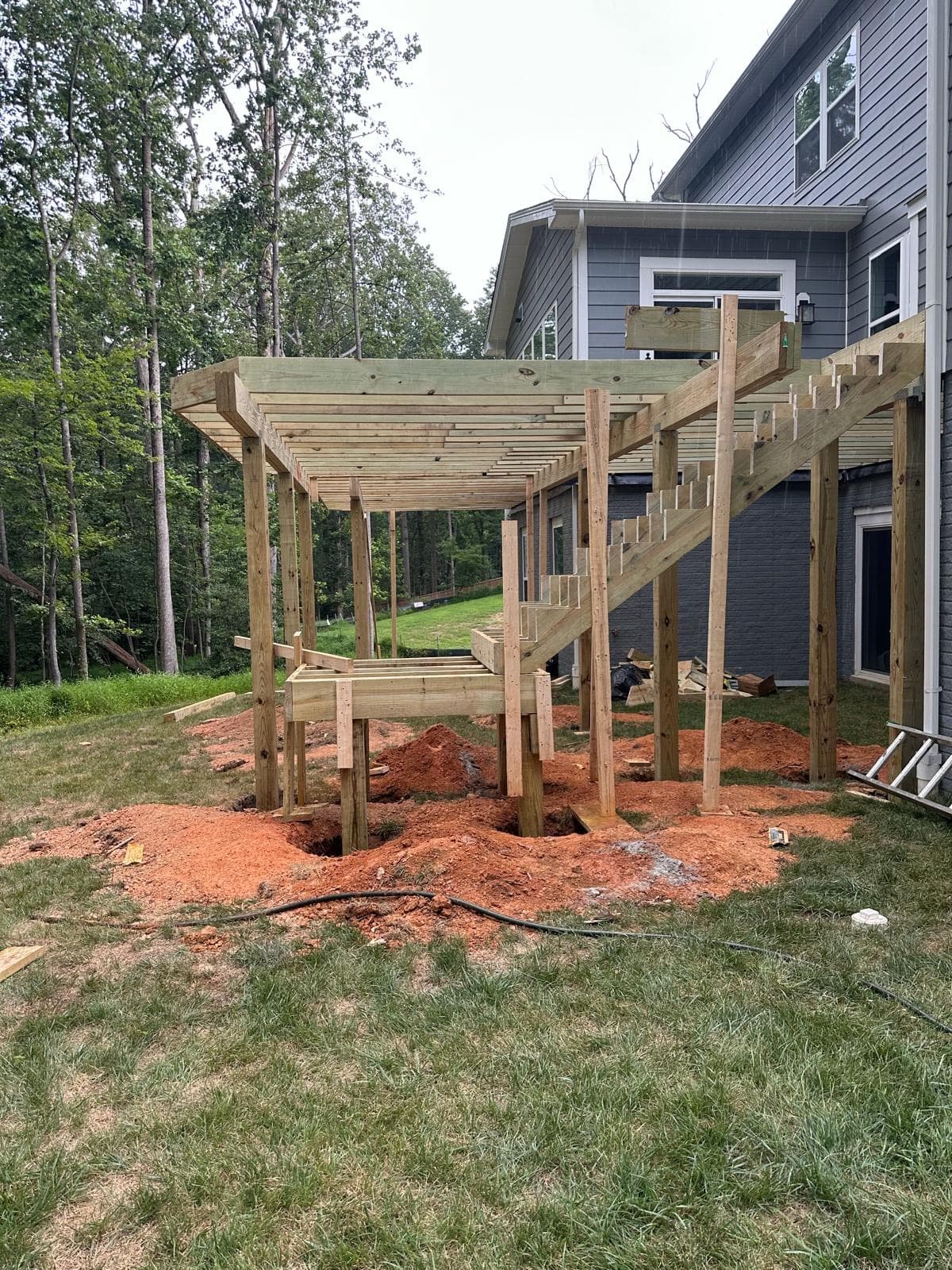 Custom Trex composite deck built by Loudoun Decks in Manassas, Virginia
