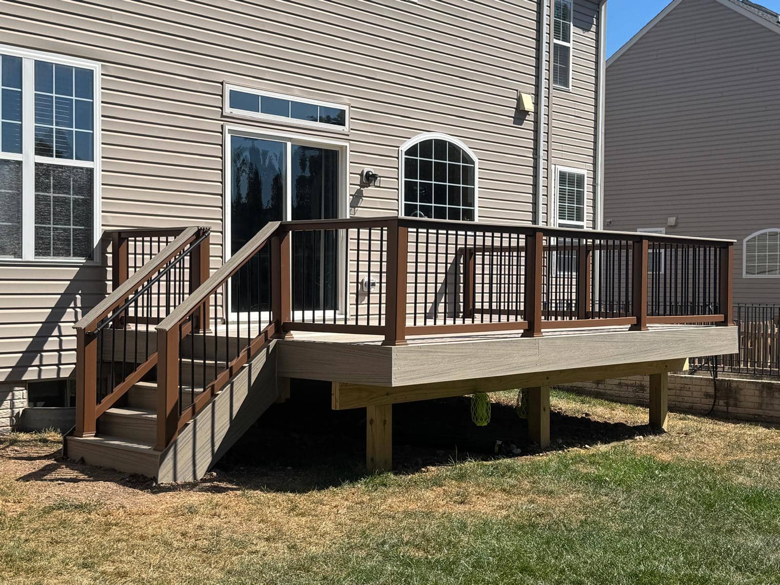 Premium custom pool deck built by LDN Decks in Northern Virginia